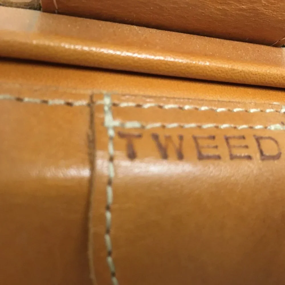 Tweeds belting leather briefcase doctors lawyer bag new Vintage